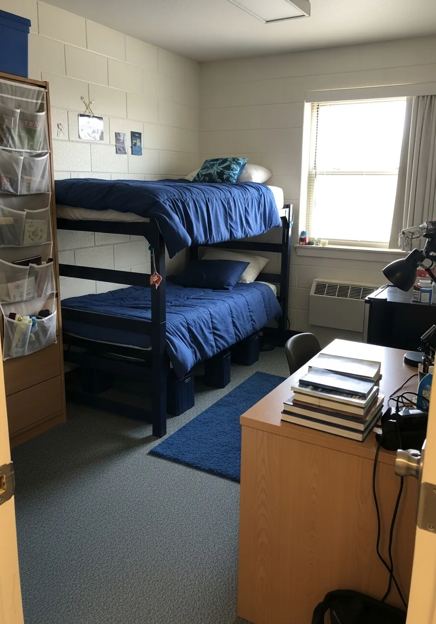 38. Navy Blue Bed Risers