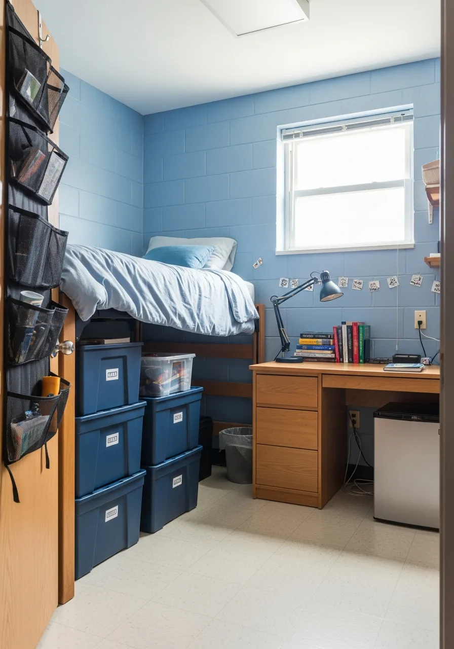 41. Navy Blue Underbed Bins
