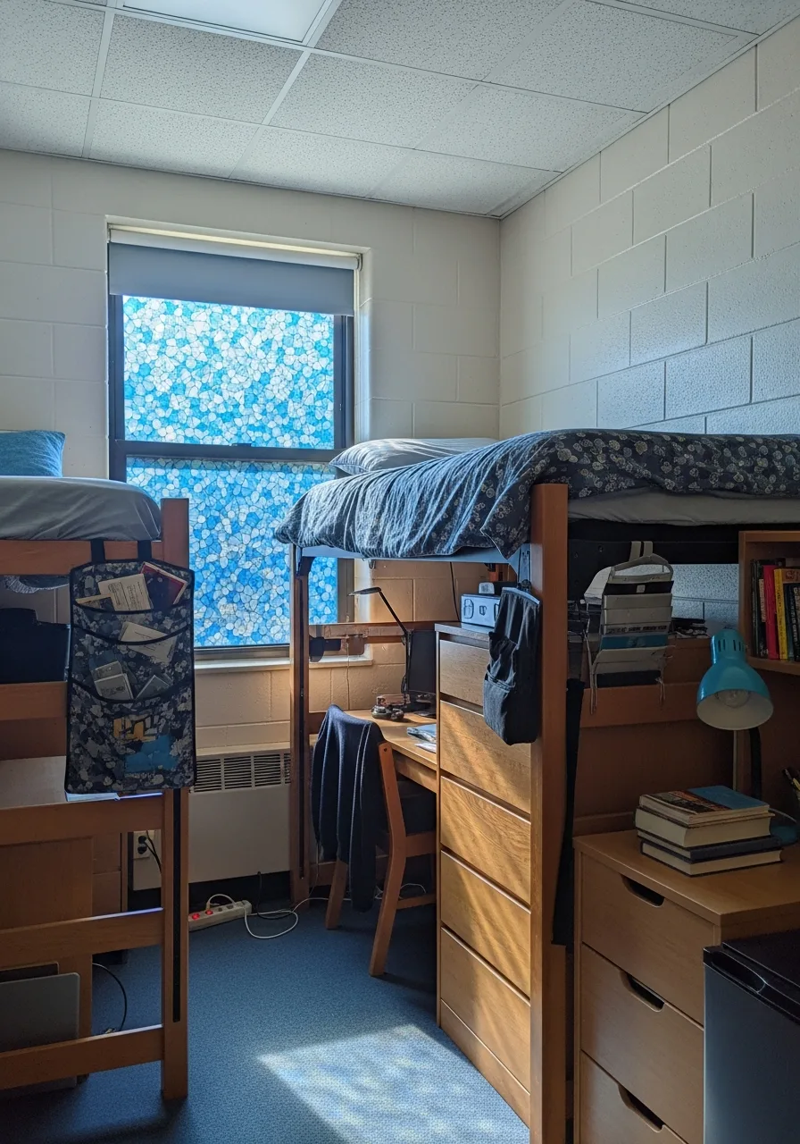 50. Blue Patterned Window Film