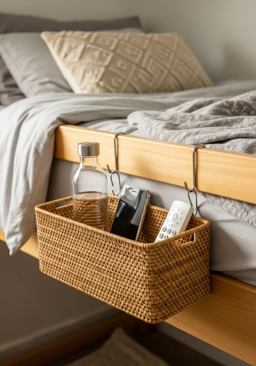 15. Rattan Bedside Caddy