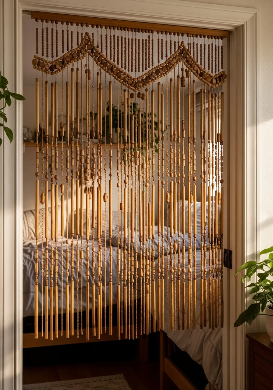 16. Bamboo Beaded Curtains