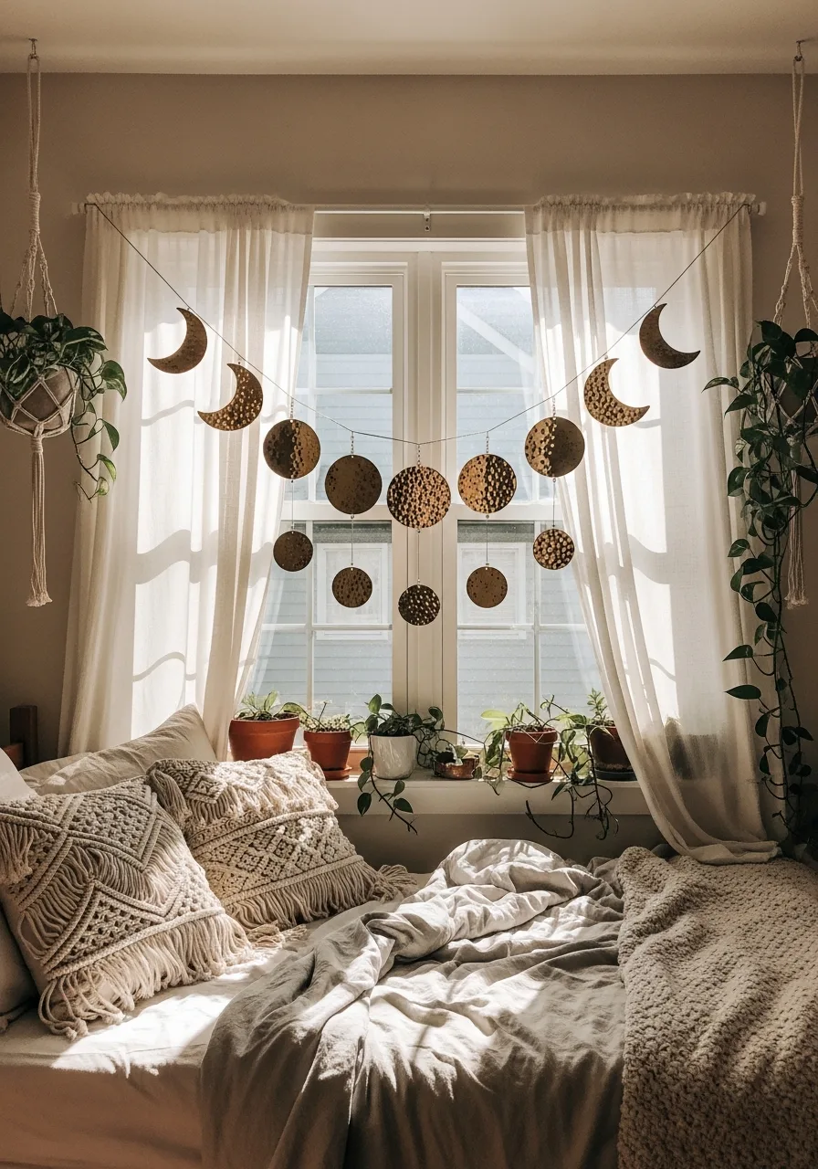 24. Moon Phase Wall Garland