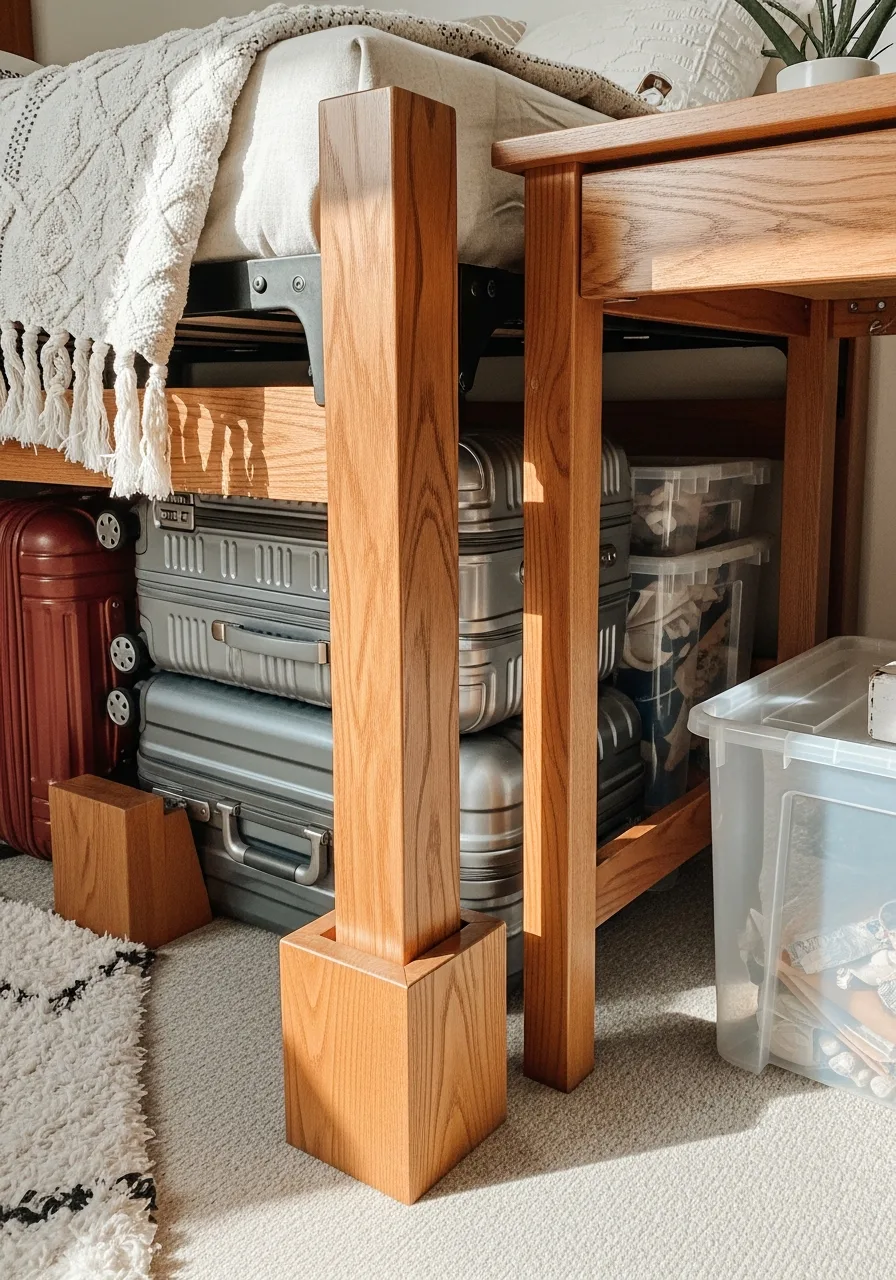 8. Wooden Bed Risers
