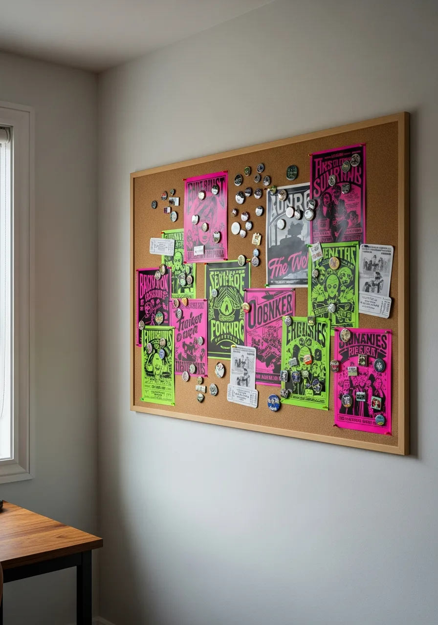 14. Colorful Maximalist Cork Board