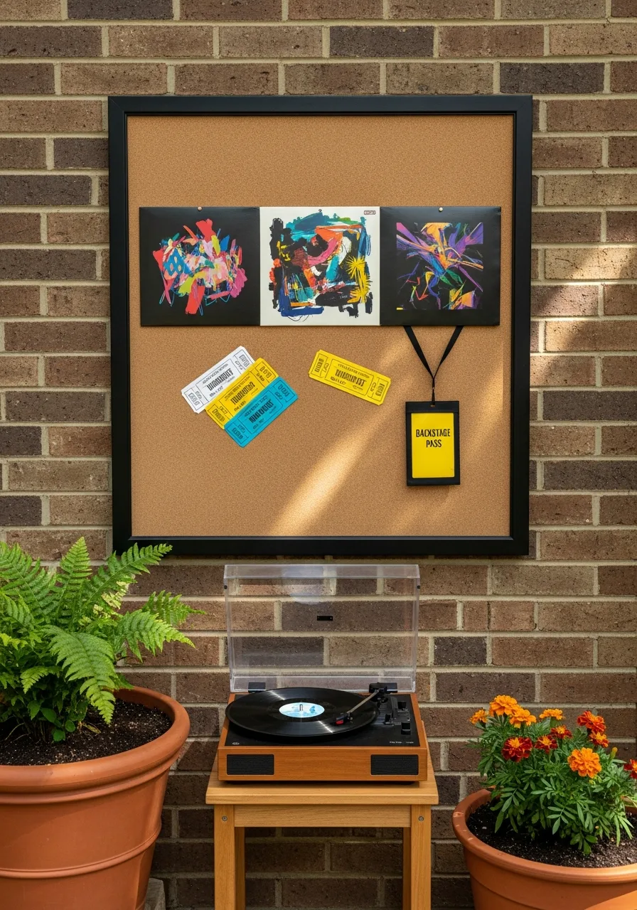 17. Music-Themed Cork Board