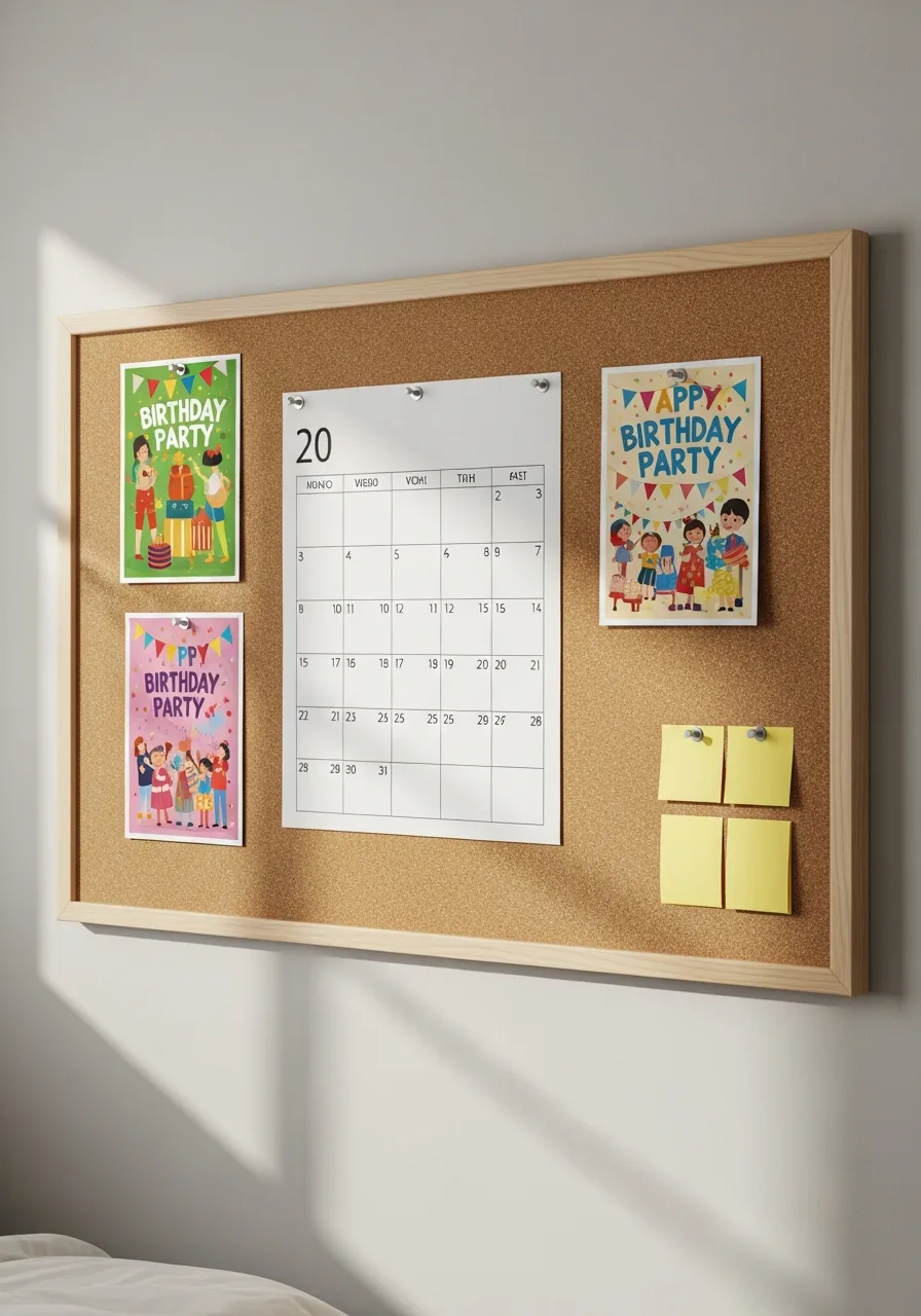 21. Monthly Calendar Cork Board