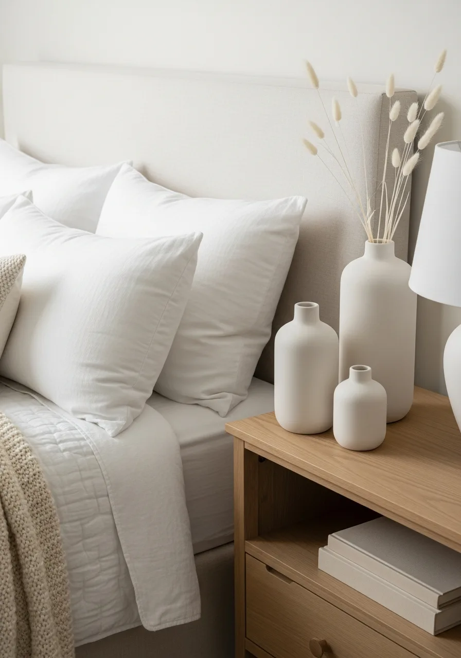 12. Group Matte White Vases