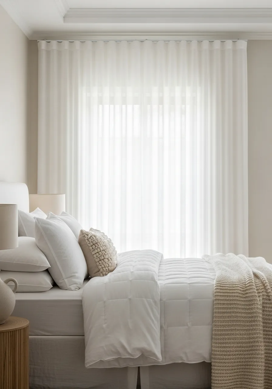 5. Hang Sheer Linen Curtains