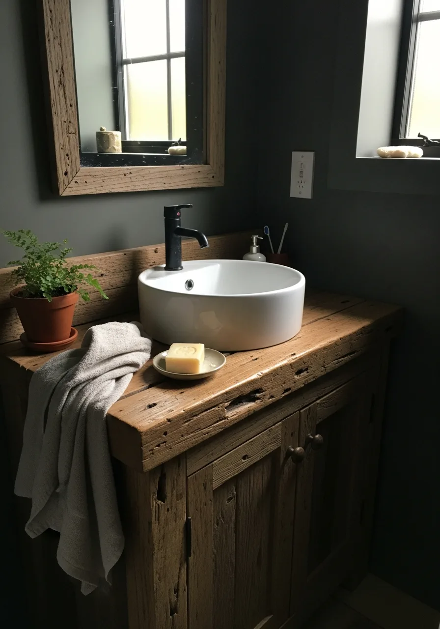 18. Reclaimed Wood Vanity