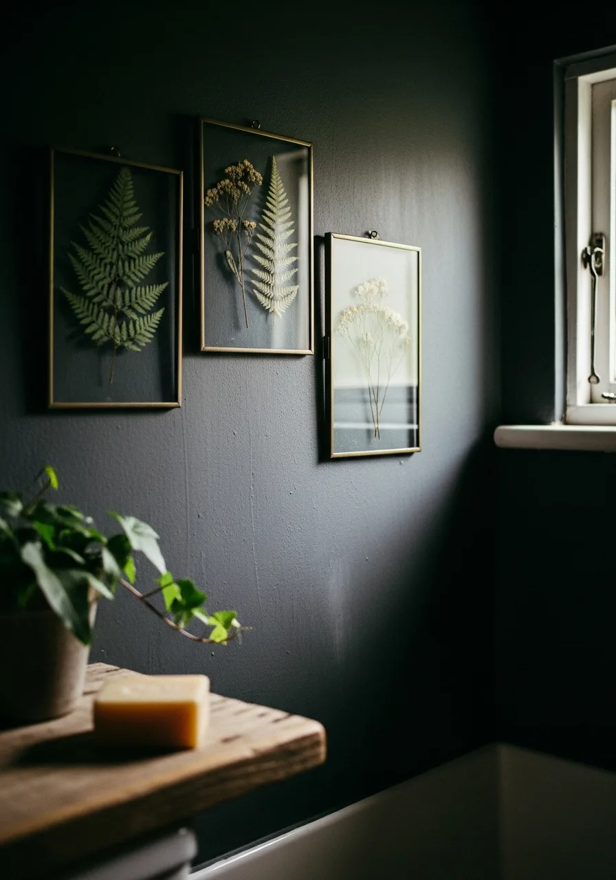 34. Moody Floating Botanical Frames
