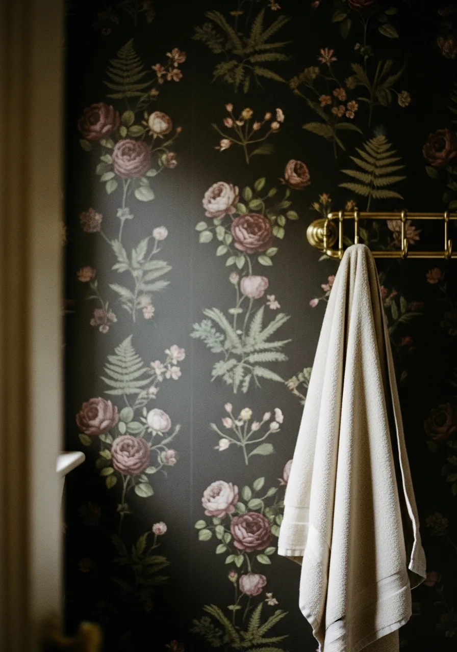 4. Dark Floral Wallpaper