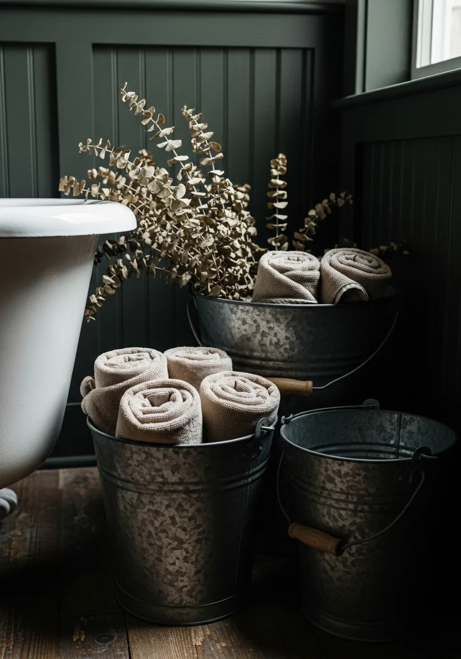 40. Galvanized Metal Buckets