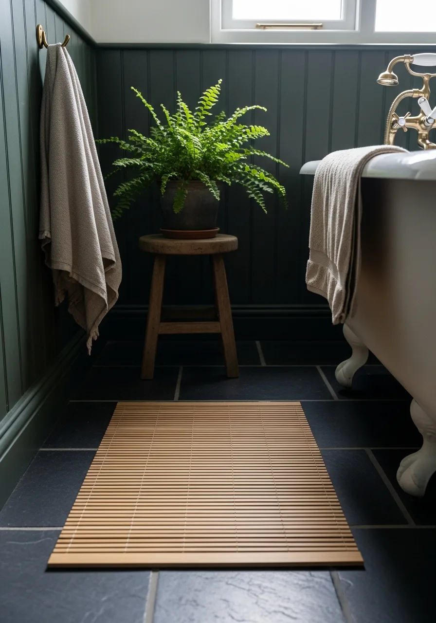 42. Bamboo Bath Mats