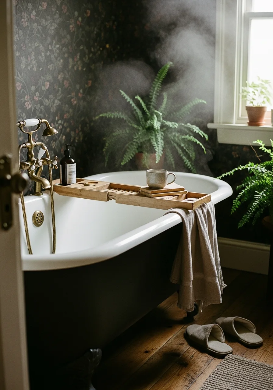 6. Matte Black Clawfoot Tub