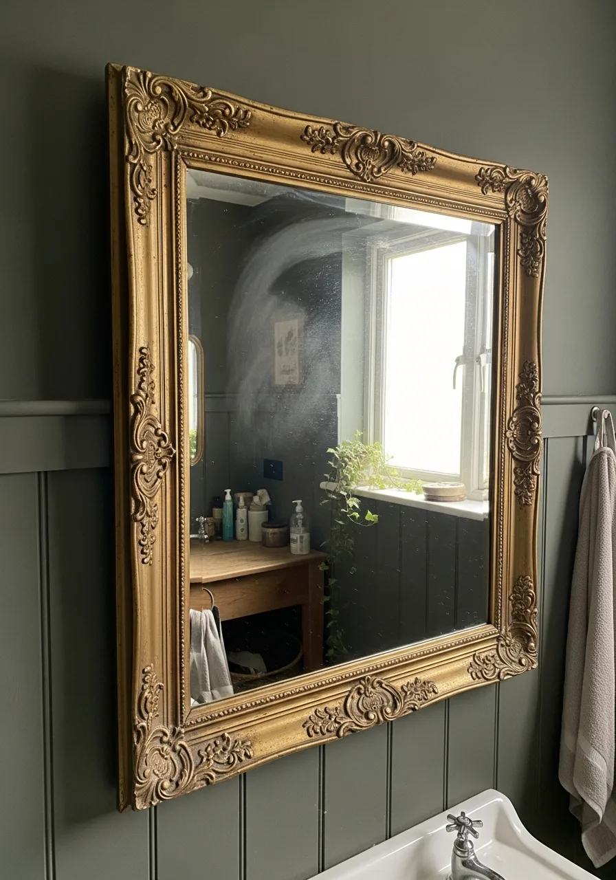8. Antique Gold Framed Mirrors