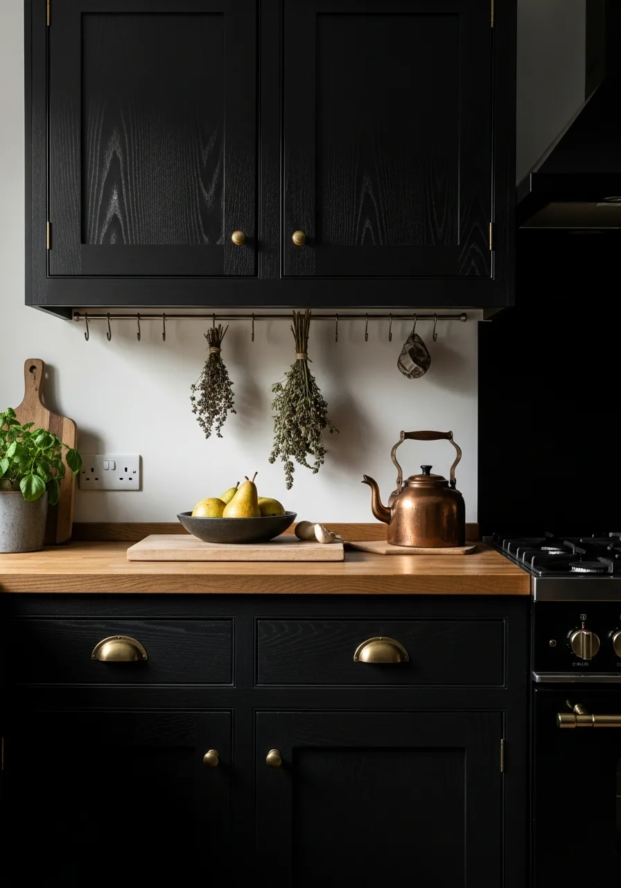 1. Matte Black Cabinet Paint