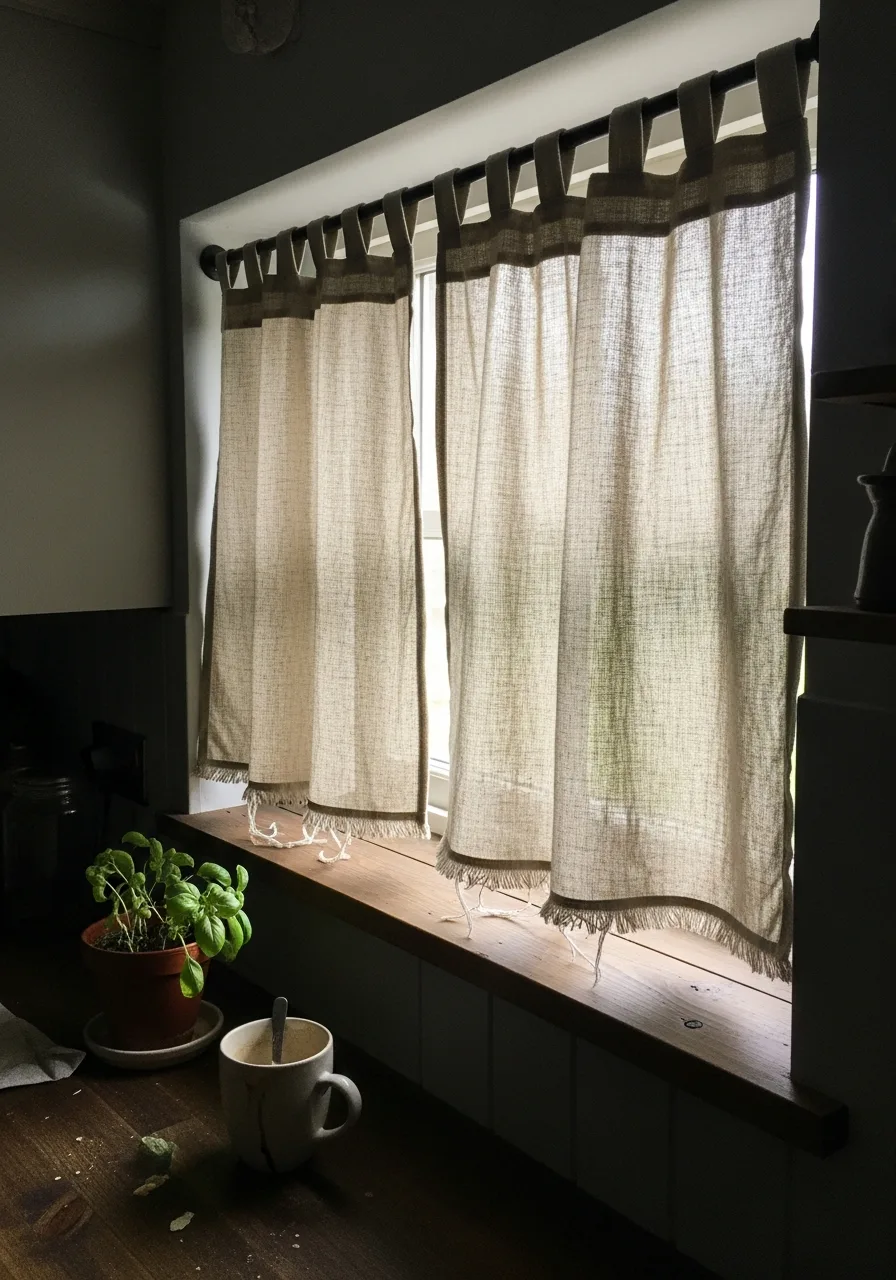 15. Linen Cafe Curtains