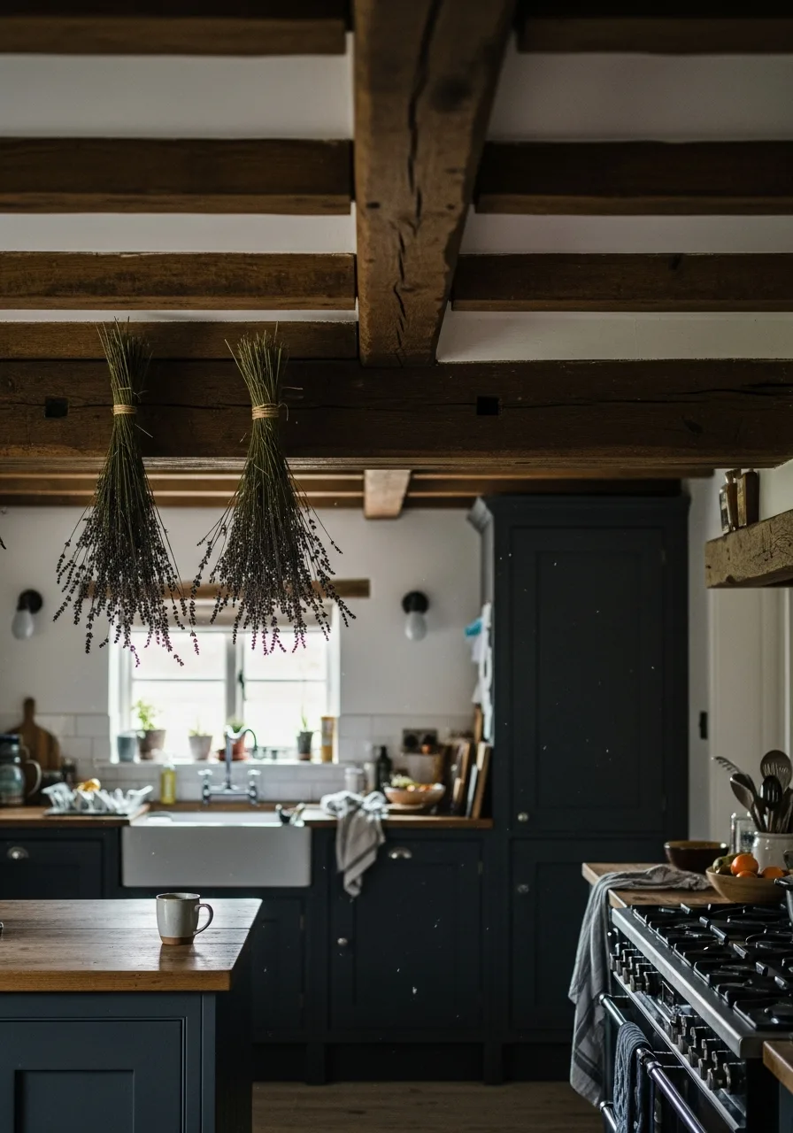 20. Dark Wood Ceiling Beams