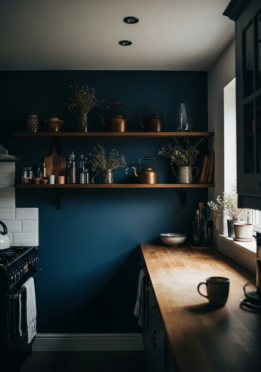 43. Deep Navy Accent Wall