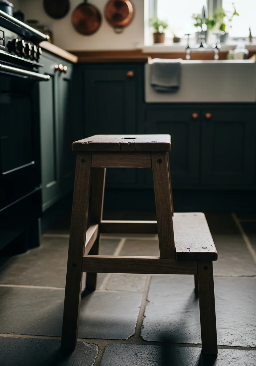 46. Rustic Wooden Step Stool