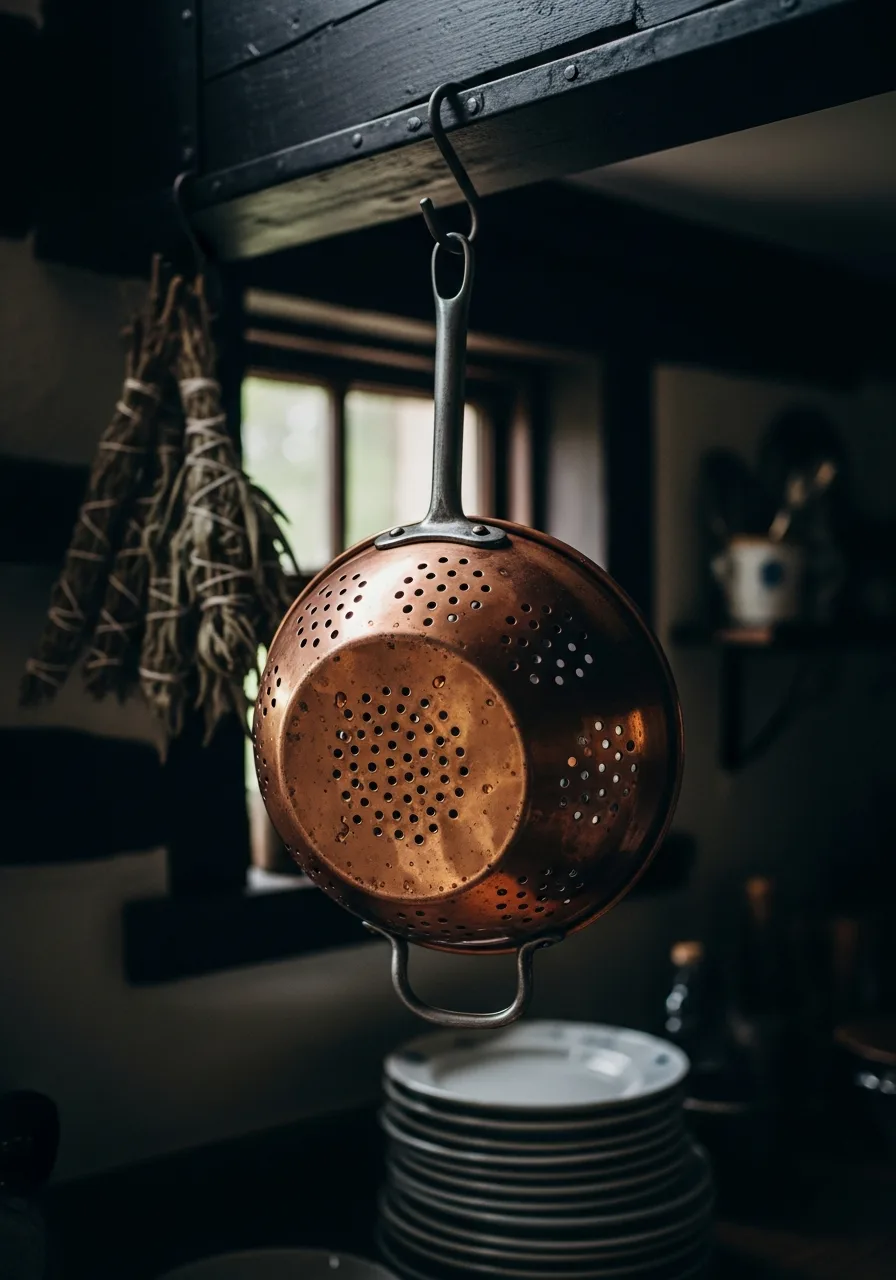 49. Hanging Copper Colander