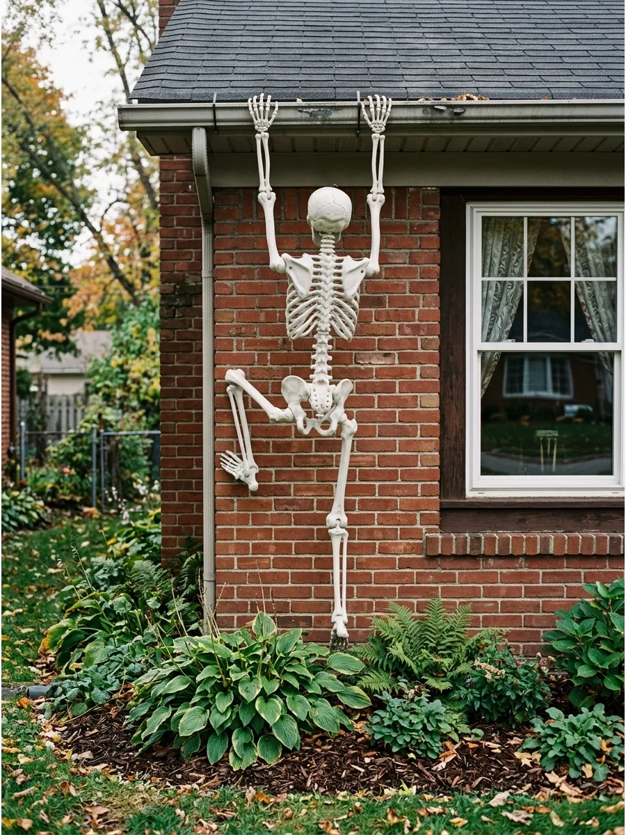 10. Roof Climbing Skeleton