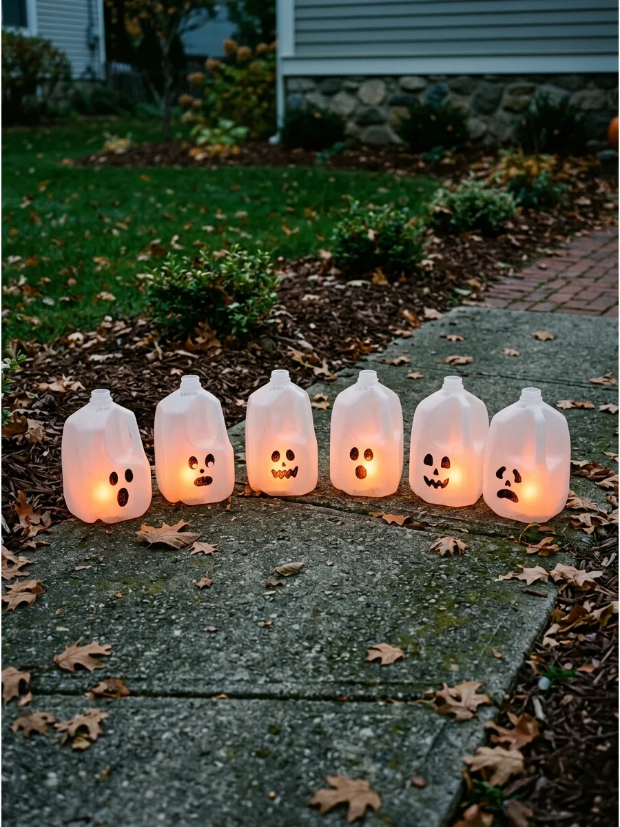 12. Milk Jug Walkway Luminaries