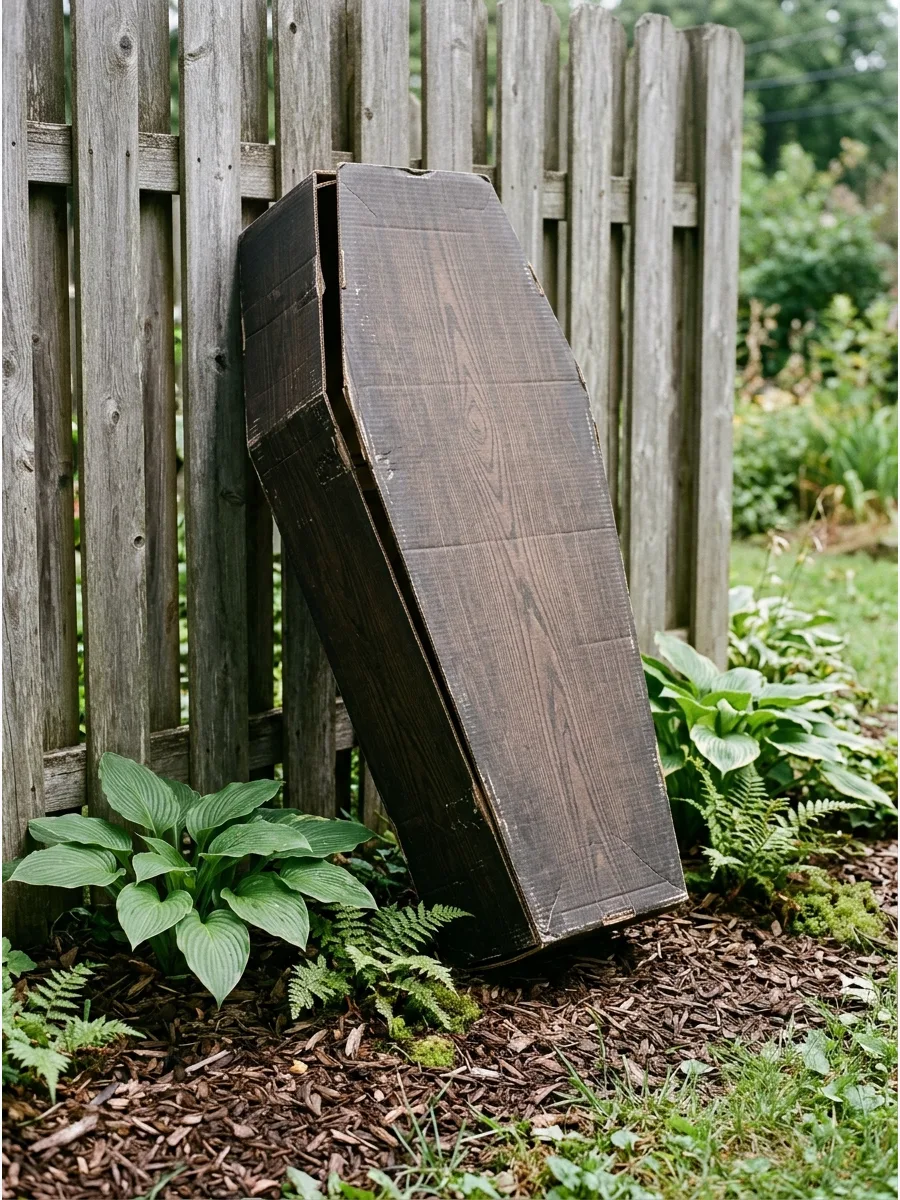 14. Aged Cardboard Coffin