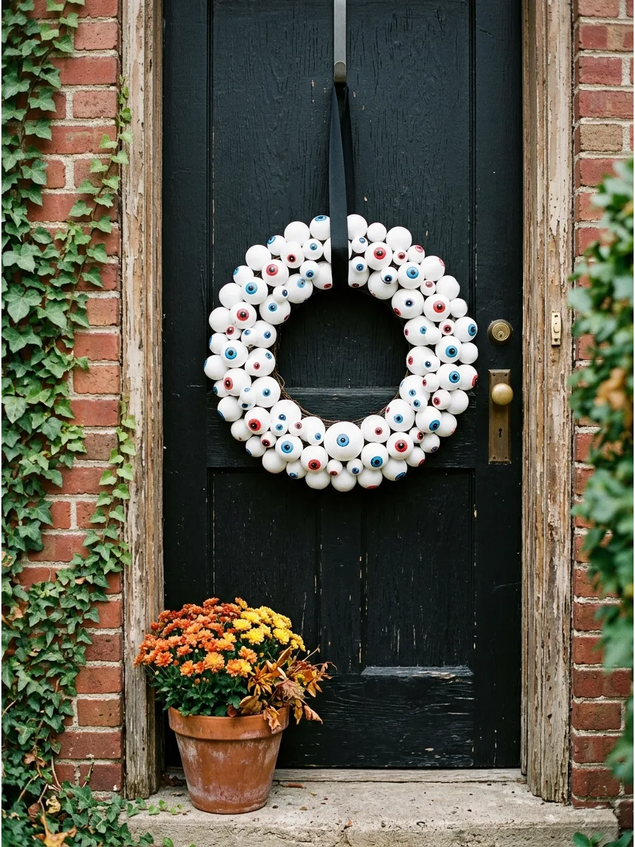20. Staring Eyeball Door Wreath