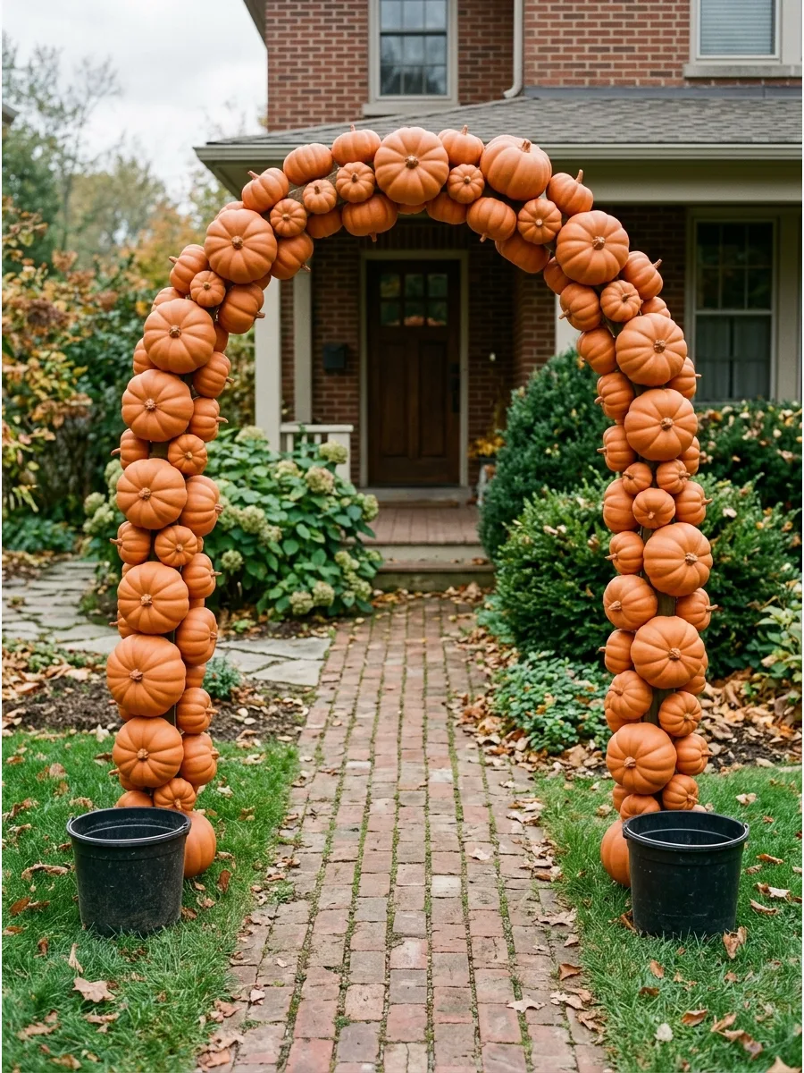 28. Foam Pumpkin Entry Arch
