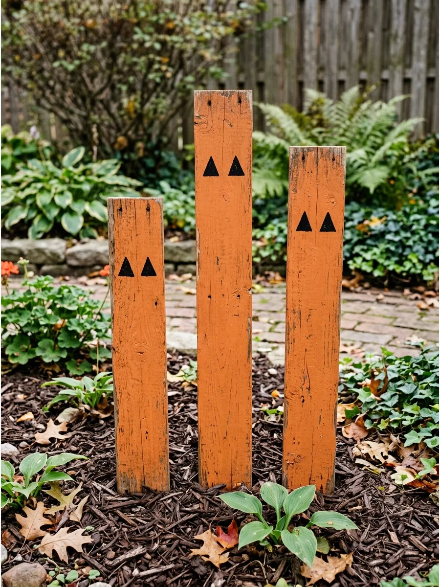 32. Pallet Wood Jack-O-Lanterns