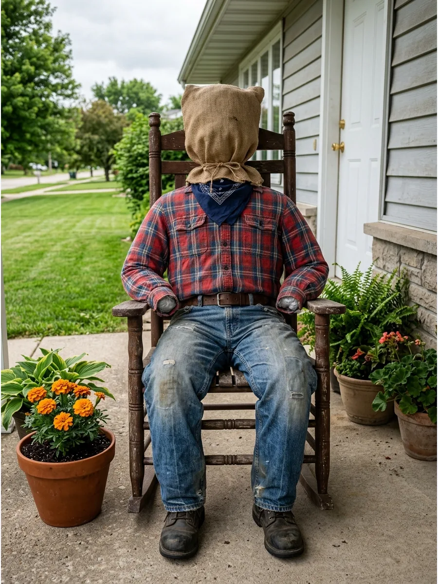 43. Stuffed Clothing Porch Sitters