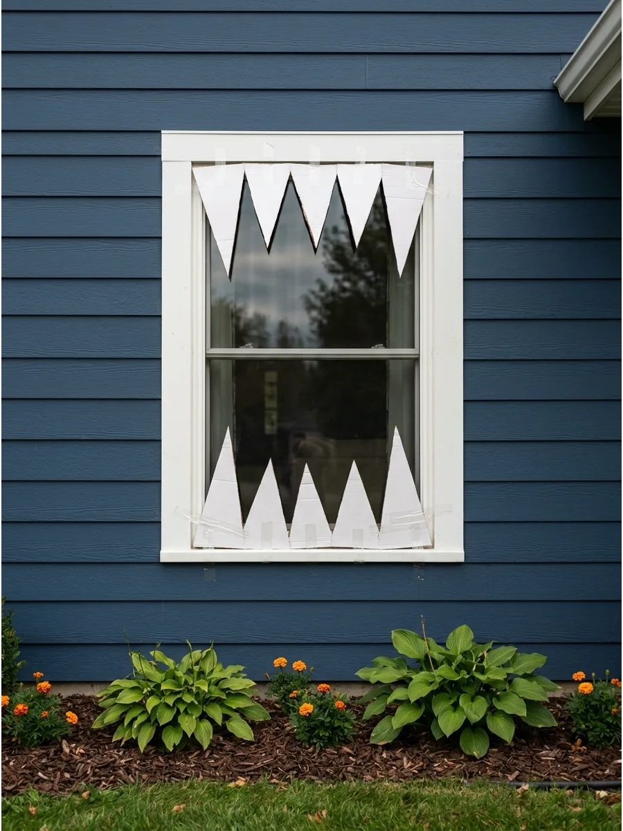 50. Cardboard Window Monster Teeth