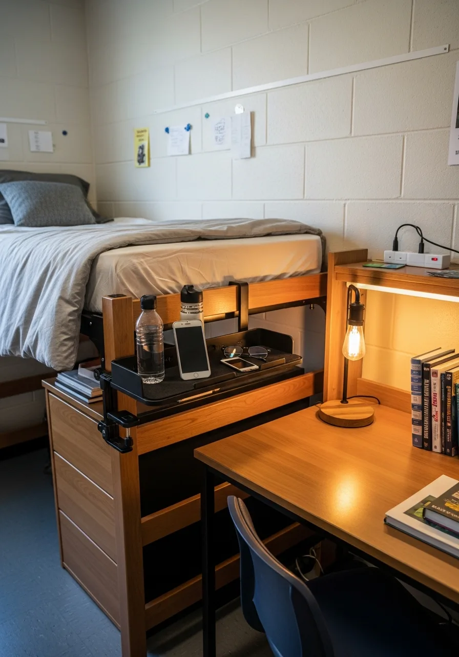 11. Clamp On Bedside Shelves
