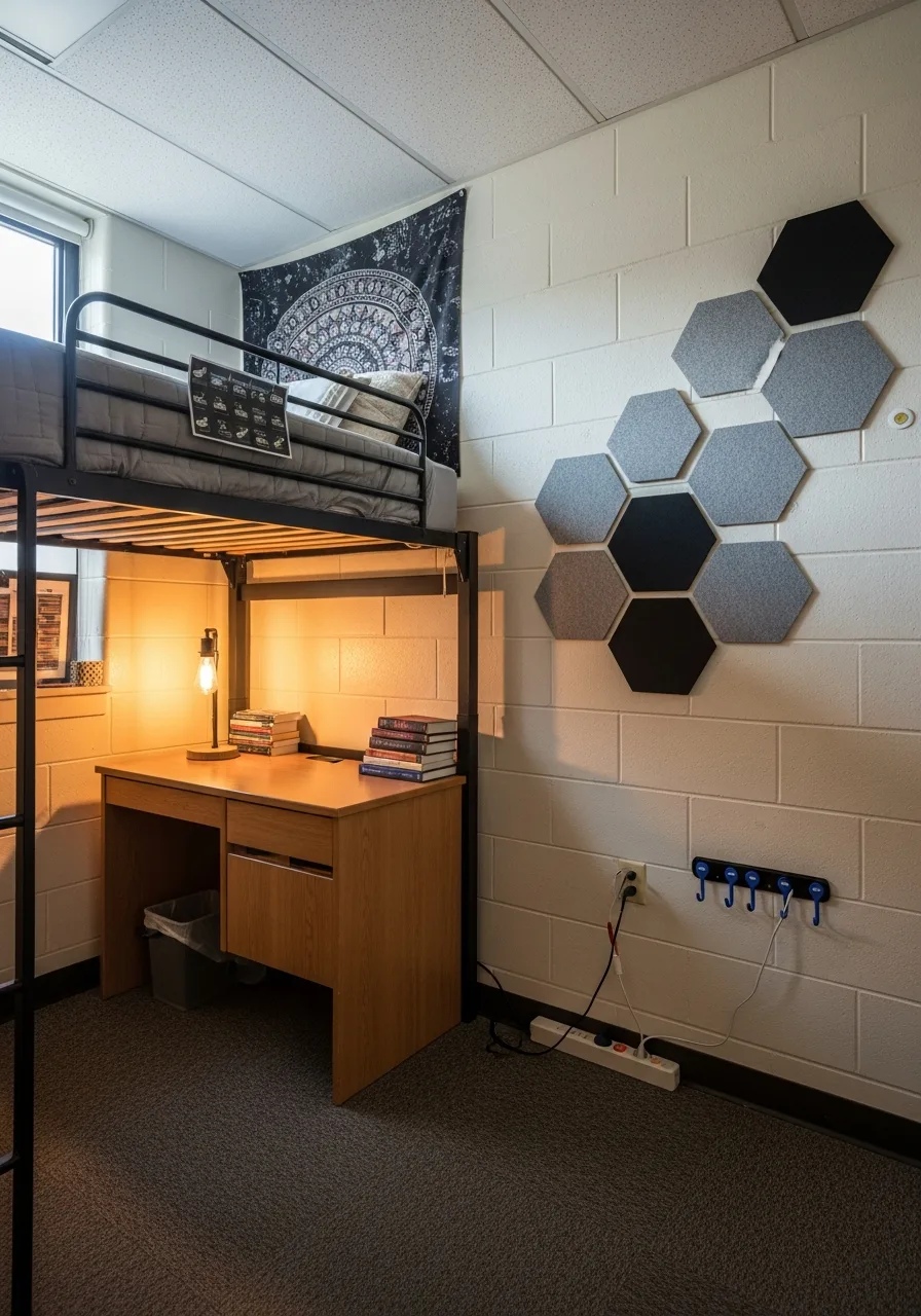 33. Acoustic Hexagon Wall Panels