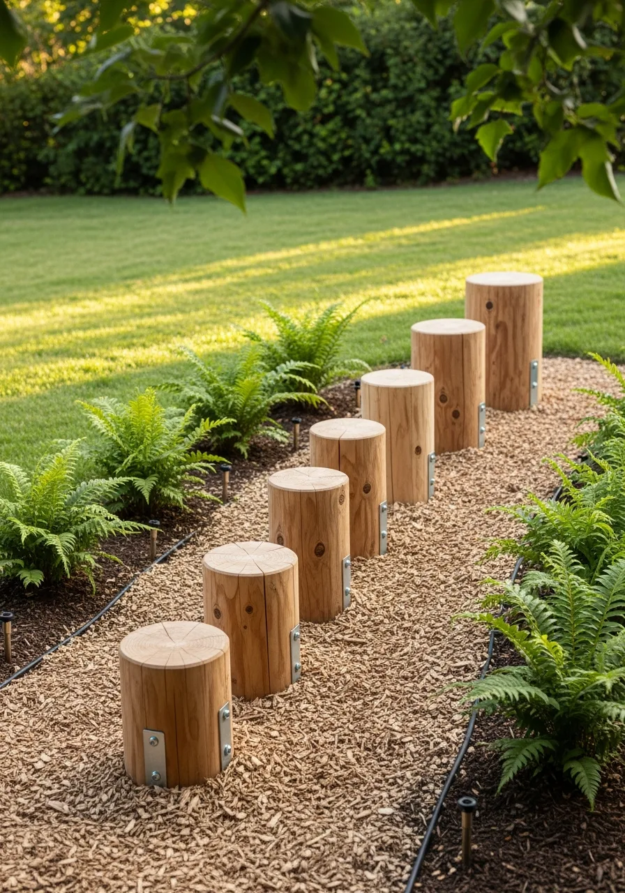 6. Tree Stump Stepping Path
