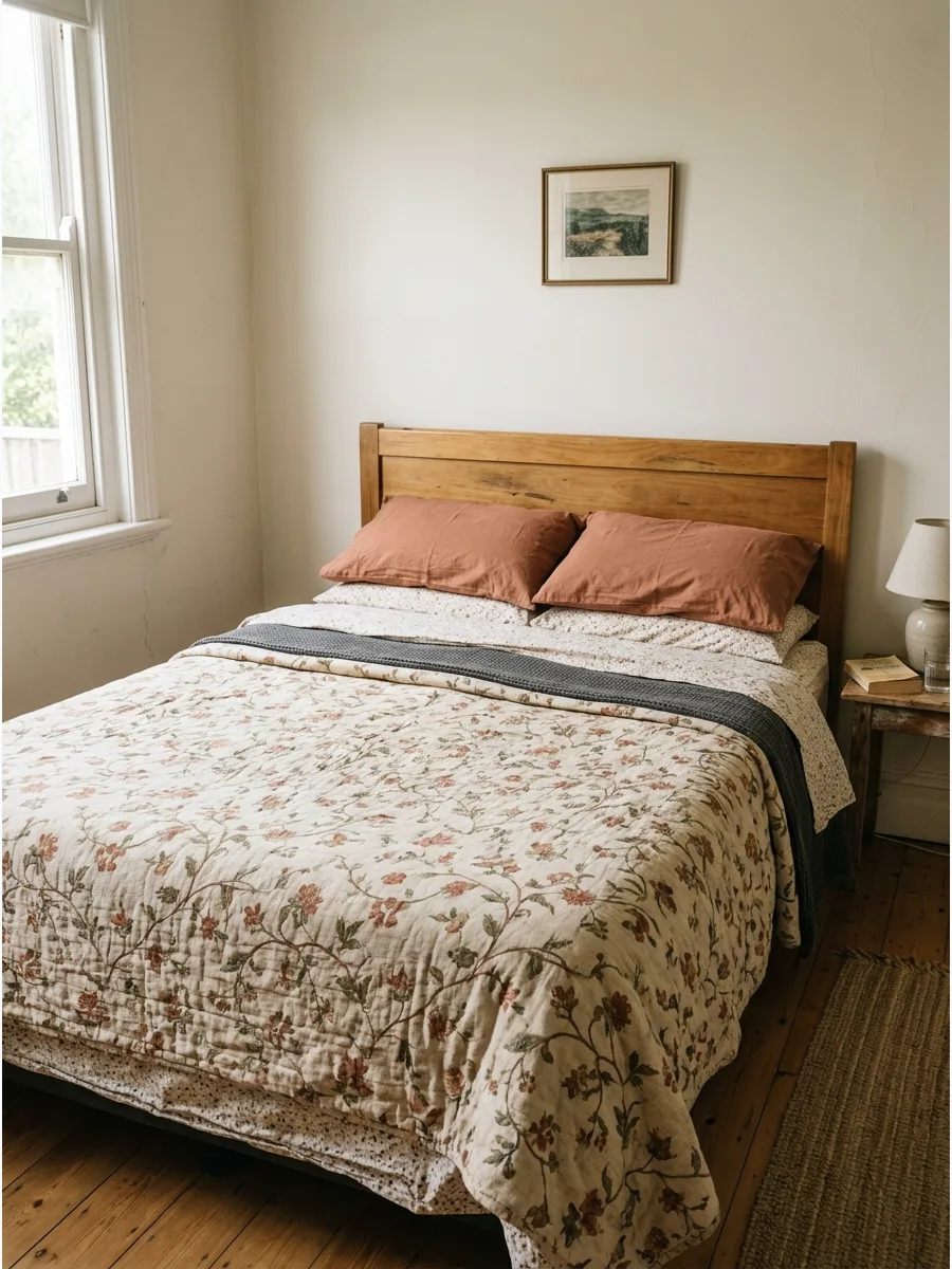 29. Faded Floral Fall Bedding