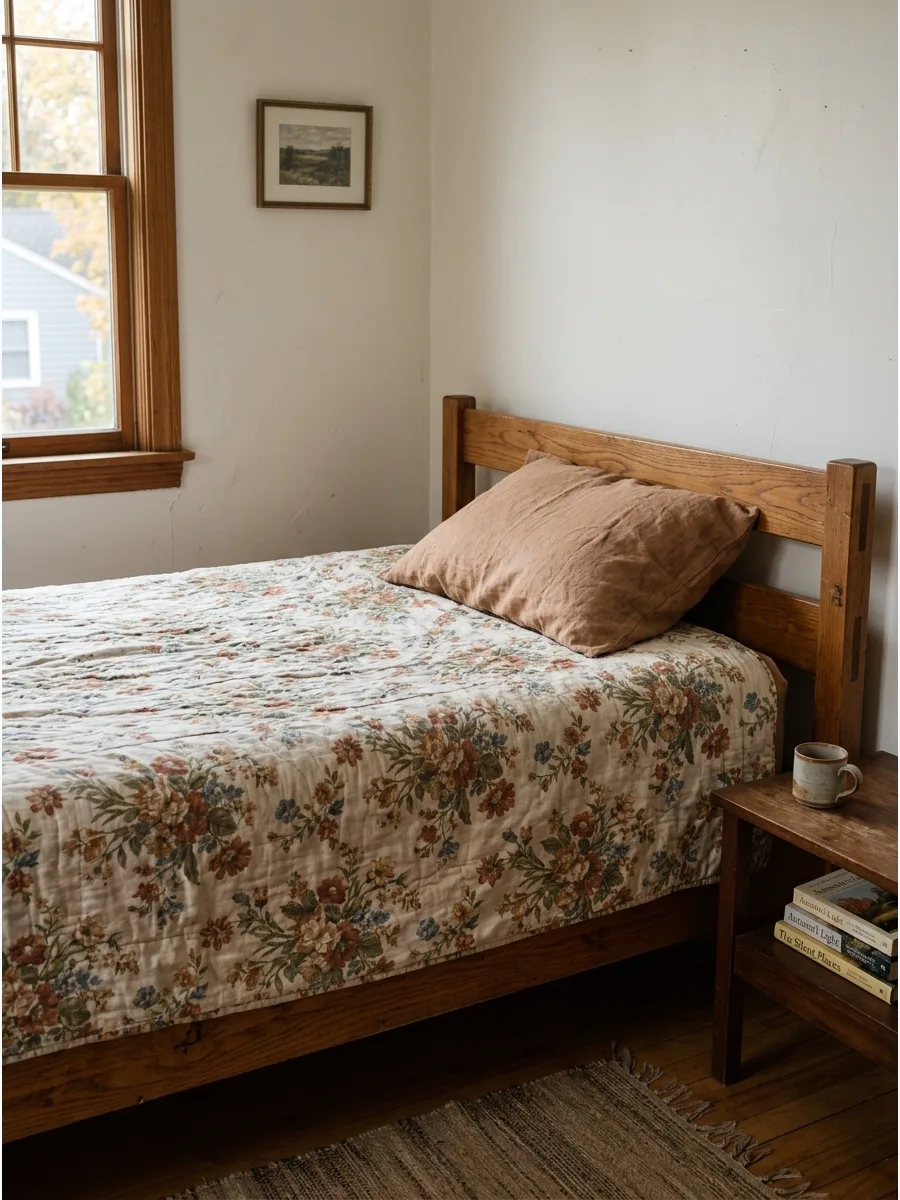 44. Faded Floral Fall Bedding