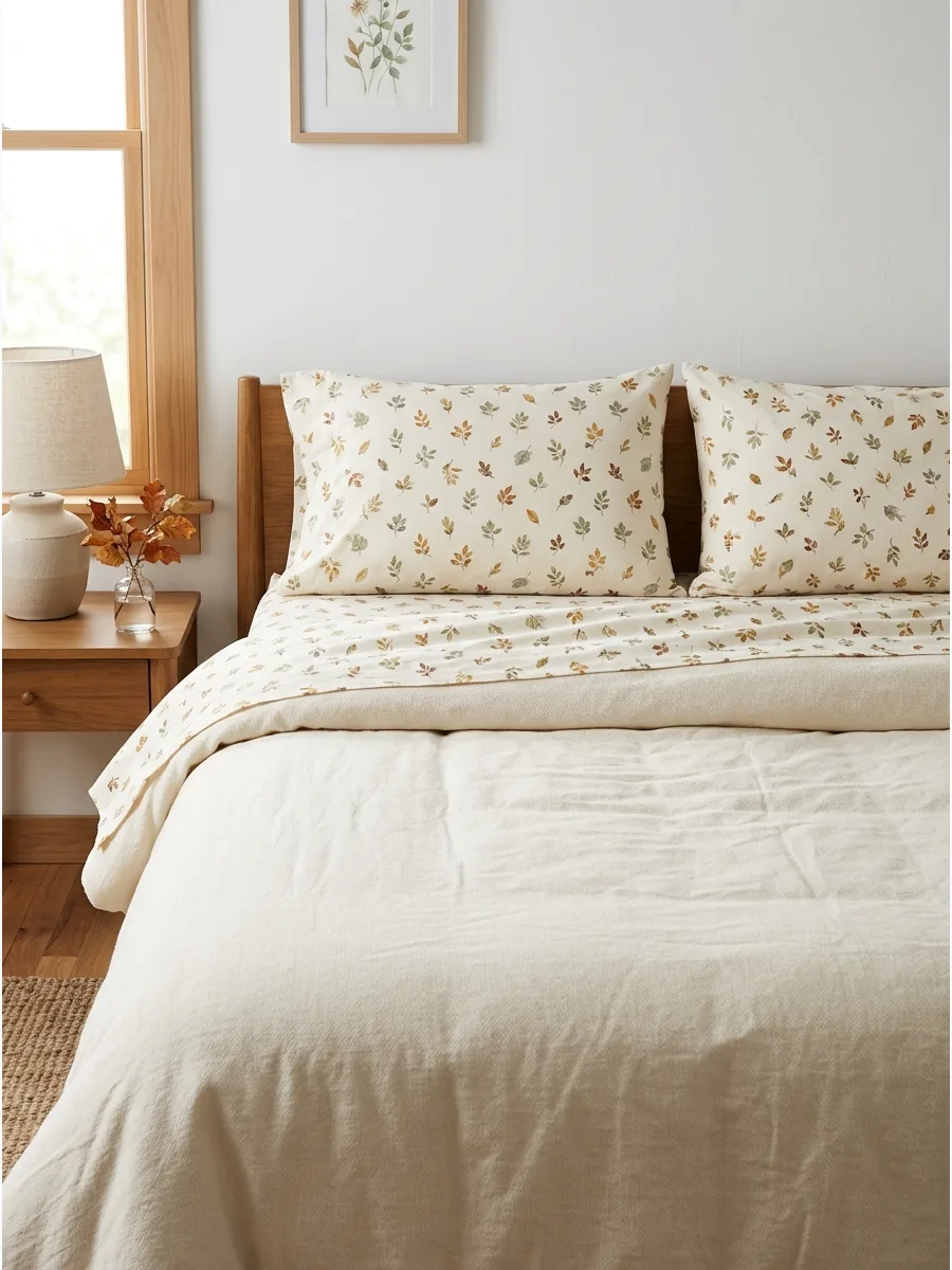 46. Delicate Leaf Print Sheets