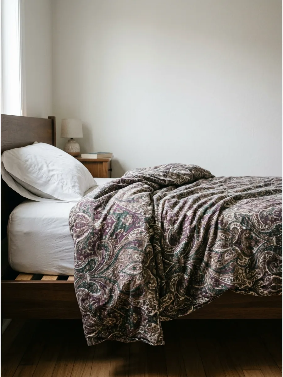 48. Muted Paisley Bedding