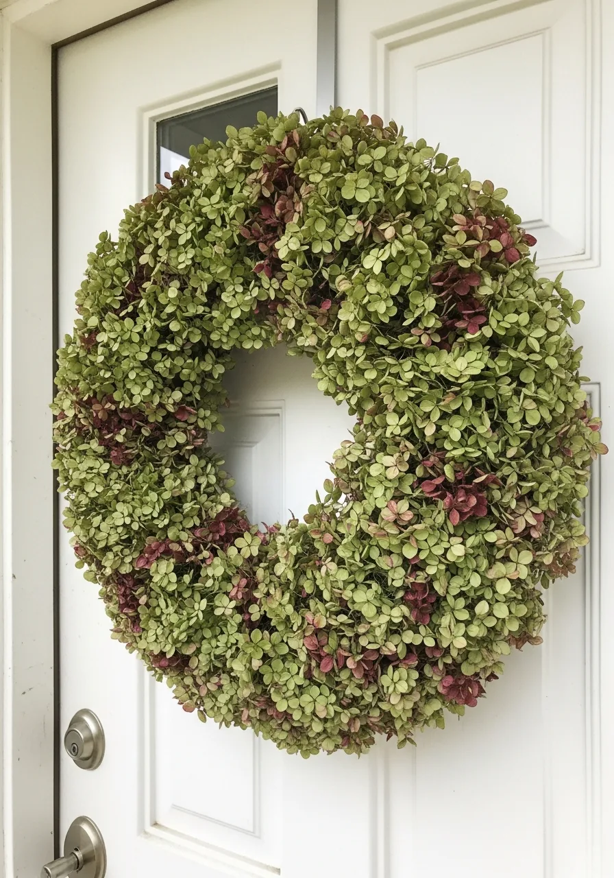 14. Dried Hydrangea Wreath