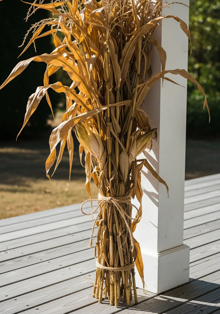 24. Classic Dried Cornstalk Bundles