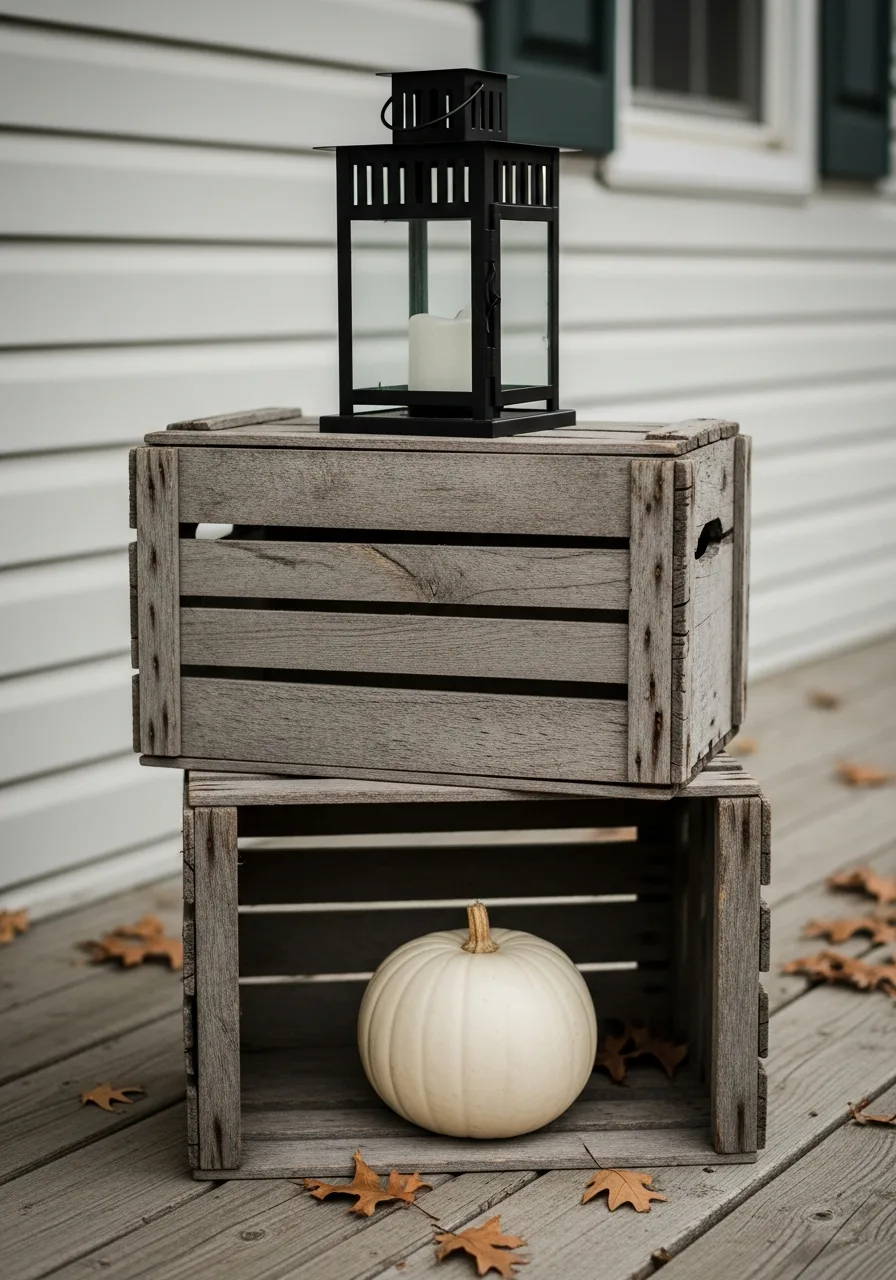 27. Weathered Wooden Crate Stacks