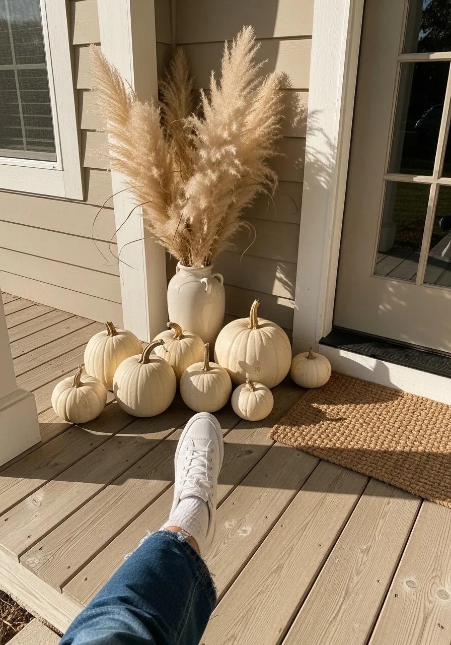 3. Warm Neutral Fall Porch