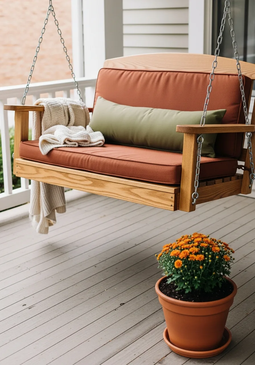 31. Create a Cozy Porch Swing