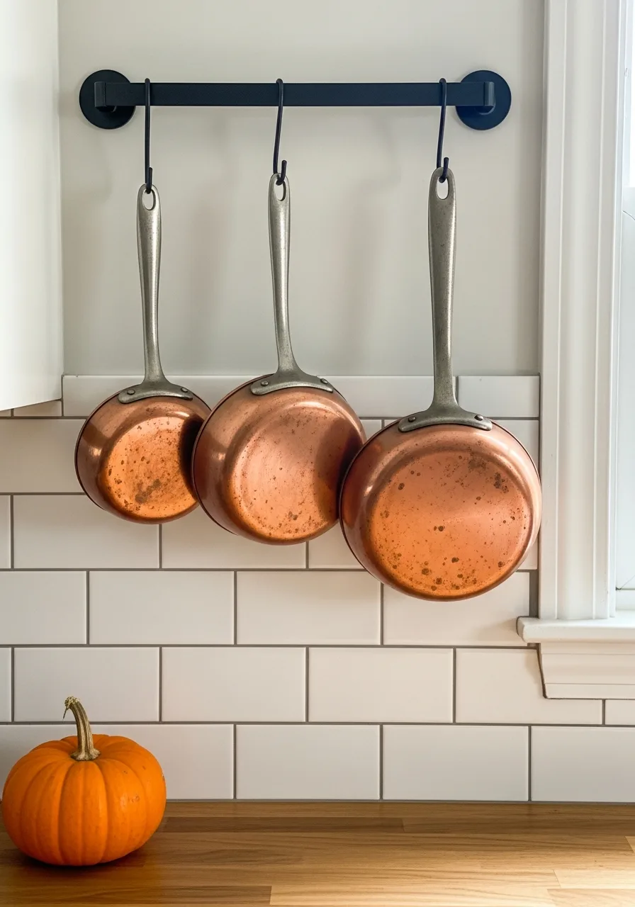 17. Display Copper Kitchen Cookware
