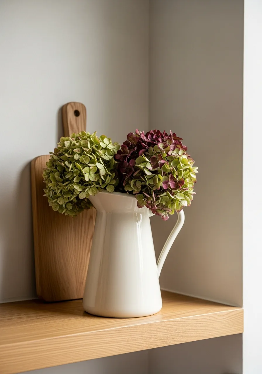 21. Style With Dried Hydrangeas