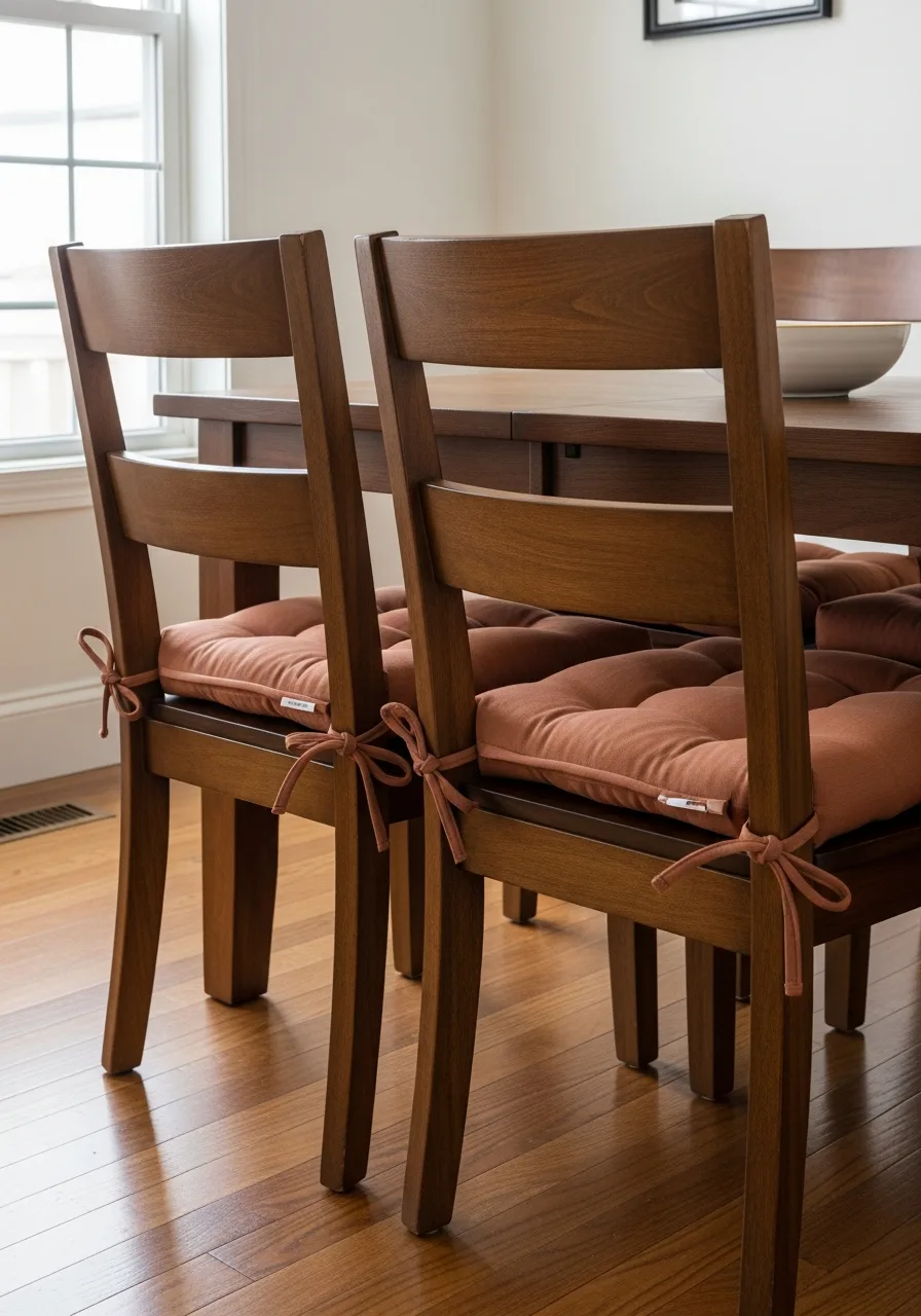 35. Introduce Fall Colored Seat Cushions