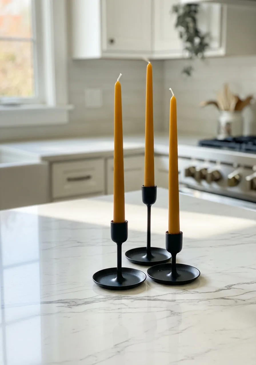 39. Use Autumn Colored Taper Candles