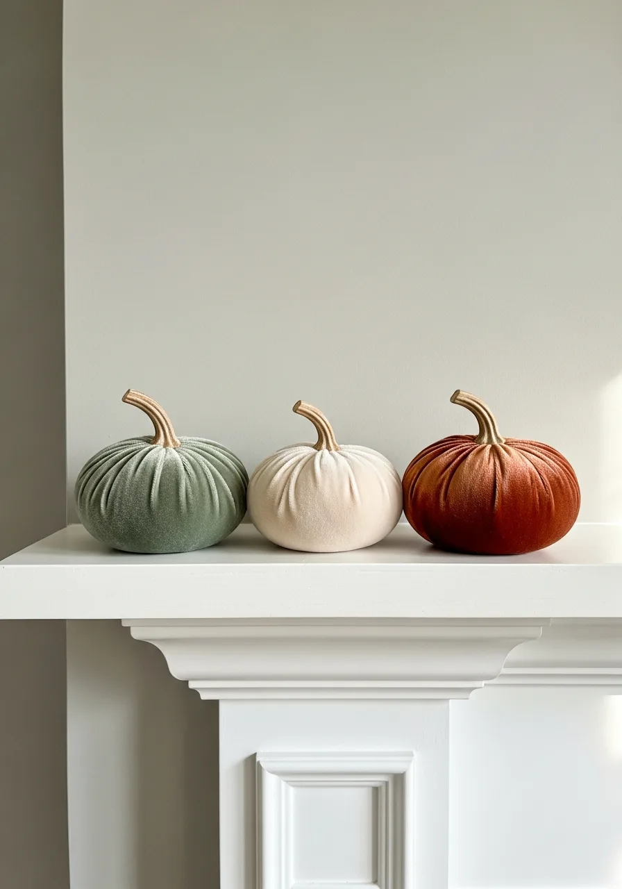 4. Muted Velvet Pumpkin Accents